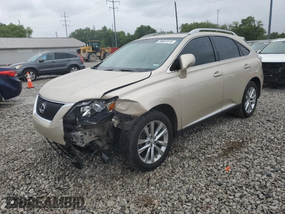 2011 Lexus RX 350 with VIN 2T2BK1BA0BC084419, listed as a Copart auction lot 58607015 with 159,030 mi miles and Salvage title. Bid and sale history available at DreamBid. Image 1.