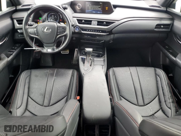 2020 Lexus UX 250h F Sport with VIN JTHR9JBH1L2026913, listed as a Copart auction lot 53477275 with 56,518 mi miles and Salvage title. Bid and sale history available at DreamBid. Image 8.