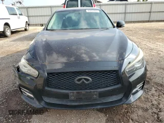 2014 Infiniti Q50 Hybrid Premium with VIN JN1AV7AP2EM692078, listed as a Copart auction lot 86895944 with 123,940 mi miles and Salvage title. Bid and sale history available at DreamBid. Image 5.