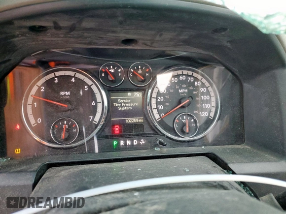 2012 Ram 1500 ST with VIN 3C6JD6DP4CG255194, listed as a Copart auction lot 59782425 with 102,259 mi miles and Salvage title. Bid and sale history available at DreamBid. Image 9.