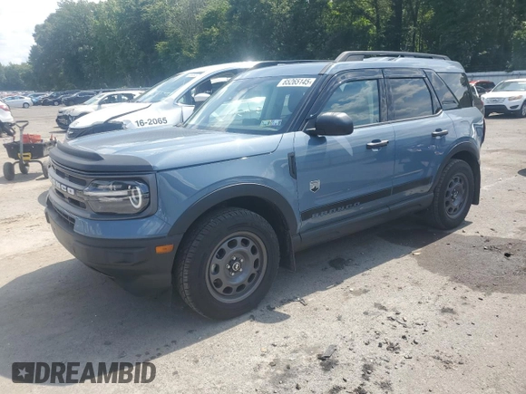 2024 Ford Bronco Sport Big Bend with VIN 3FMCR9B6XRRE20639, listed as a Copart auction lot 65265145 with 1,323 mi miles and Clean title. Bid and sale history available at DreamBid. Image 1.
