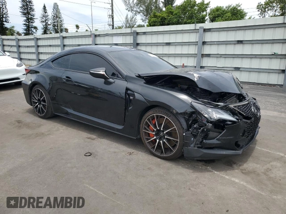 2023 Lexus RC F with VIN JTHDP5BC9P5008837, listed as a Copart auction lot 63483635 with 5,908 mi miles and Salvage title. Bid and sale history available at DreamBid. Image 4.