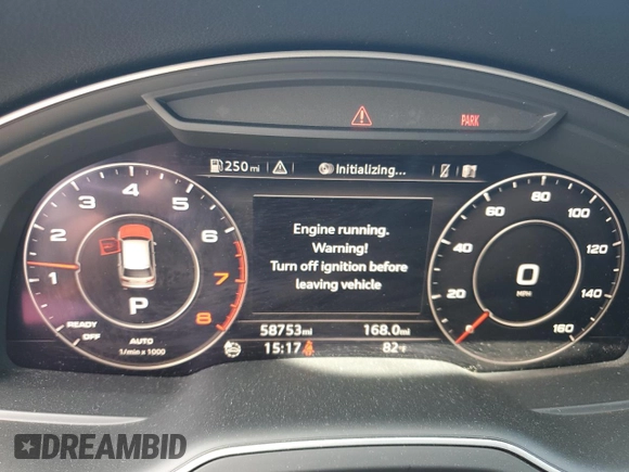 2017 Audi Q7 Premium Plus with VIN WA1LABF72HD053565, listed as a Copart auction lot 53044095 with 58,753 mi miles and Salvage Title. Bid and sale history available at DreamBid. Image 9.
