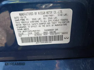 2018 Infiniti Q50 RED SPORT 400 with VIN JN1FV7AR9JM481641, listed as a IAAI auction lot 42040600 with 40,840 mi miles. Bid and sale history available at carsss.com. Image 9.
