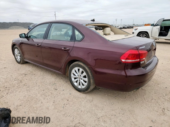 2013 Volkswagen Passat S with VIN 1VWAP7A39DC137750, listed as a Copart auction lot 60981355 with 105,954 mi miles and Clean title. Bid and sale history available at DreamBid. Image 2.