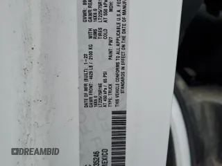 2023 Ram ProMaster Cargo with VIN 3C6LRVDG9PE535246, listed as a Copart auction lot 45709465 with 86,093 mi miles and Salvage Title. Bid and sale history available at DreamBid. Image 13.