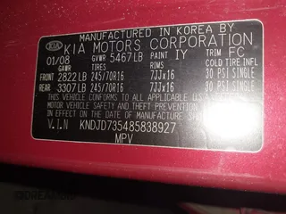 2008 Kia Sorento LX z VIN KNDJD735485838927, wystawiony jako IAAI lot #41918242 z przebiegiem 178 738 mil mil oraz . Historia ofert i sprzedaży dostępna na DreamBid. Obrazek 9.