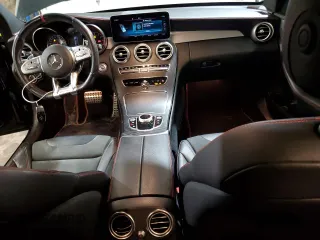 2019 Mercedes-Benz C 43 AMG with VIN 55SWF6EB4KU292857, listed as a Copart auction lot 47214505 with 30,200 mi miles and Salvage title. Bid and sale history available at DreamBid. Image 8.