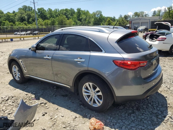 2017 Infiniti QX70 with VIN JN8CS1MW4HM413561, listed as a Copart auction lot 55653464 with 0 mi miles and Salvage Title. Bid and sale history available at carsss.com. Image 2.