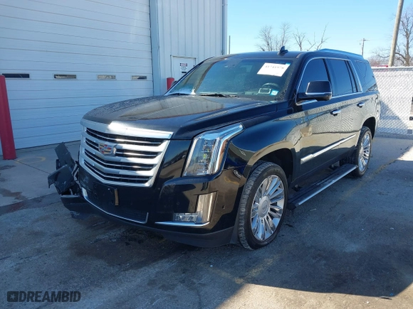 2017 Cadillac Escalade Platinum with VIN 1GYS4DKJ7HR349250, listed as a IAAI auction lot 41741978 with 109,277 mi miles. Bid and sale history available at carsss.com. Image 2.