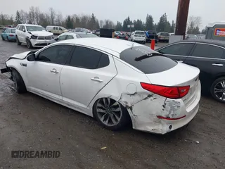 2015 Kia Optima SXL Turbo z VIN 5XXGR4A66FG510911, wystawiony jako IAAI lot #41855352 z przebiegiem 150 576 mil mil oraz . Historia ofert i sprzedaży dostępna na DreamBid. Obrazek 3.