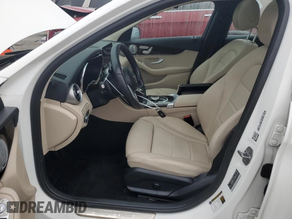 2021 Mercedes-Benz C 300 with VIN W1KWF8DB0MR645662, listed as a Copart auction lot 86515424 with 59,855 mi miles and Salvage Title. Bid and sale history available at carsss.com. Image 7.