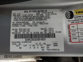 2012 Lincoln MKZ with VIN 3LNHL2GC6CR814031, listed as a IAAI auction lot 41864733 with 194,428 mi miles. Bid and sale history available at carsss.com. Image 9.