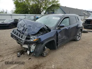 2020 Jeep Compass Limited с VIN 3C4NJDCB8LT208965, выставлен на аукционе Copart как лот 57675405 с пробегом 60 563 миль миль и На запчасти • Non repairable. История ставок и продаж доступна на DreamBid. Изображение 1.