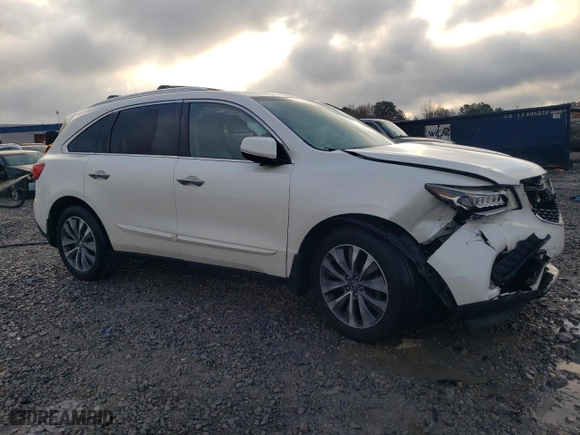 2014 Acura MDX Tech Pkg with VIN 5FRYD4H40EB022755, listed as a Copart auction lot 83088704 with 196,344 mi miles and Salvage Title. Bid and sale history available at carsss.com. Image 4.