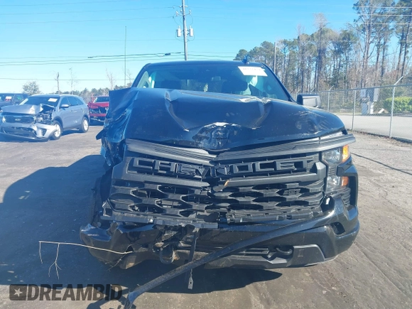 2024 Chevrolet Silverado 1500 Custom with VIN 1GCPABEK6RZ350551, listed as a IAAI auction lot 41732434 with 8,349 mi miles and . Bid and sale history available at DreamBid. Image 13.