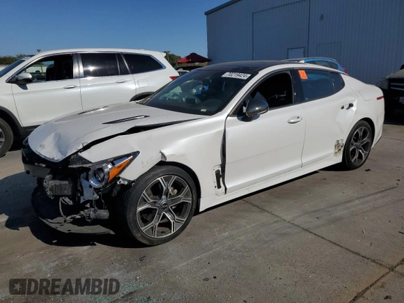 2020 Kia Stinger GT-Line with VIN KNAE15LA8L6083745, listed as a Copart auction lot 70219424 with 24,135 mi miles and Salvage Title. Bid and sale history available at carsss.com. Image 1.