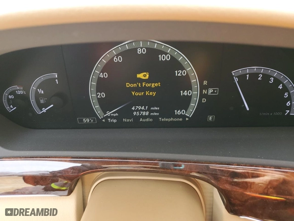 2012 Mercedes-Benz S-Class S 550 with VIN WDDNG7DB6CA425734, listed as a Copart auction lot 44753235 with 95,788 mi miles and Non Repairable. Bid and sale history available at carsss.com. Image 9.