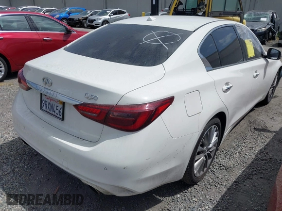 2021 Infiniti Q50 3.0t LUXE with VIN JN1EV7BP0MM706932, listed as a IAAI auction lot 41855442 with 62,941 mi miles. Bid and sale history available at carsss.com. Image 4.