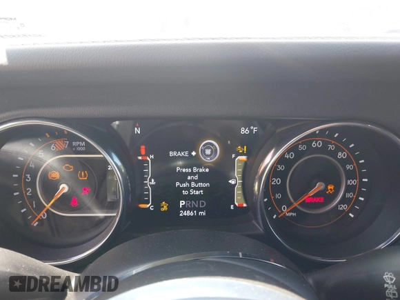 2021 Jeep Wrangler Unlimited Sahara with VIN 1C4HJXEN4MW610287, listed as a IAAI auction lot 42538525 with 24,861 mi miles and . Bid and sale history available at DreamBid. Image 7.