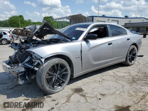 2018 Dodge Charger R/T with VIN 2C3CDXCT0JH157772, listed as a Copart auction lot 55266785 with 16,333 mi miles and Salvage title. Bid and sale history available at DreamBid. Image 1.