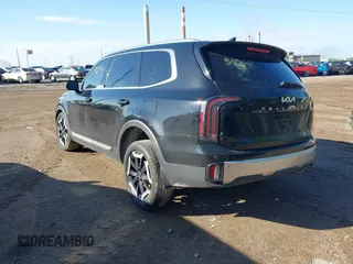 2024 Kia Telluride EX X-Line with VIN 5XYP3DGCXRG505581, listed as a IAAI auction lot 42139087 with 15,454 mi miles and . Bid and sale history available at DreamBid. Image 3.