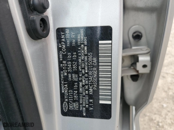 2014 Hyundai Accent GS with VIN KMHCT5AE8EU150865, listed as a Copart auction lot 51542875 with 138,825 mi miles and Clean Title. Bid and sale history available at carsss.com. Image 12.