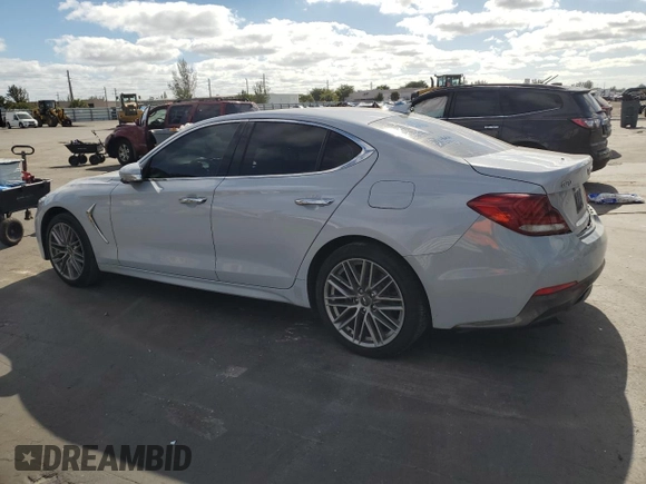 2020 Genesis G70 2.0T with VIN KMTG64LA7LU062308, listed as a Copart auction lot 83760714 with 81,576 mi miles and Non Repairable. Bid and sale history available at carsss.com. Image 2.