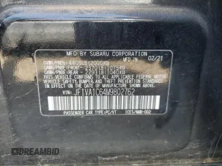 2021 Subaru WRX Premium with VIN JF1VA1C64M9802762, listed as a Copart auction lot 47588295 with 50,808 mi miles and Salvage Title. Bid and sale history available at carsss.com. Image 14.