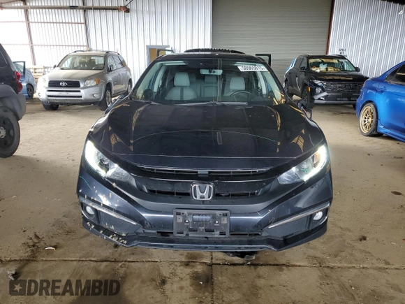 2020 Honda Civic Sedan EX-L with VIN 19XFC1F75LE212674, listed as a Copart auction lot 50965015 with 57,789 mi miles and Salvage Title. Bid and sale history available at carsss.com. Image 5.