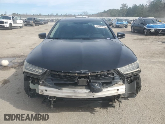 2018 Acura TLX Advance with VIN 19UUB3F72JA004095, listed as a Copart auction lot 45872825 with 101,214 mi miles and Salvage title. Bid and sale history available at DreamBid. Image 5.