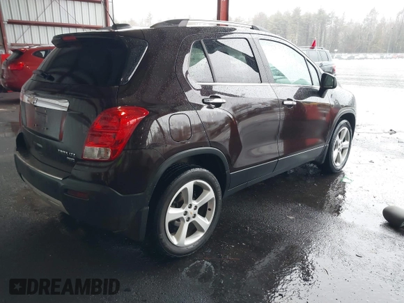 2015 Chevrolet Trax LTZ with VIN KL7CJTSB9FB147244, listed as a IAAI auction lot 41722081 with 125,675 mi miles. Bid and sale history available at carsss.com. Image 4.