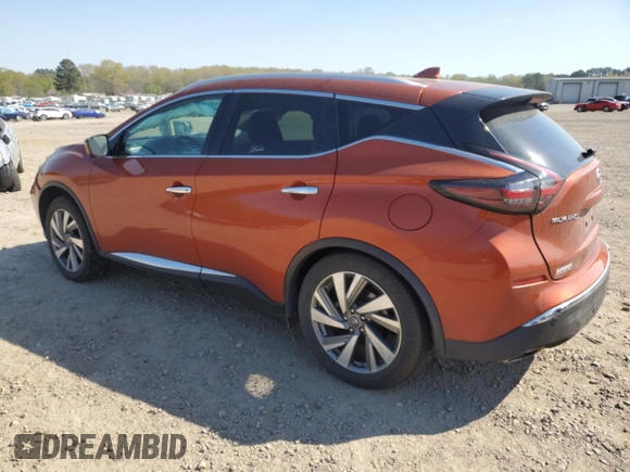 2019 Nissan Murano SL z VIN 5N1AZ2MJ5KN102243, wystawiony jako Copart lot #50614165 z przebiegiem 93 493 mil mil oraz Szkoda całkowita • Salvage title. Historia ofert i sprzedaży dostępna na DreamBid. Obrazek 2.