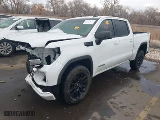 2021 GMC Sierra 1500 Elevation with VIN 3GTU9CED1MG143030, listed as a IAAI auction lot 41359657 with 1 mi miles. Bid and sale history available at carsss.com. Image 2.