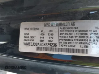 2012 Smart fortwo Pure with VIN WMEEJ3BA3CK529236, listed as a IAAI auction lot 42715092 with 110,498 mi miles and . Bid and sale history available at DreamBid. Image 9.