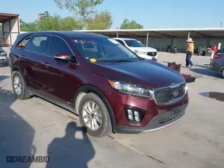2019 Kia Sorento S V6 with VIN 5XYPGDA53KG444952, listed as a IAAI auction lot 42020485 with 143,067 mi miles. Bid and sale history available at carsss.com. Image 1.