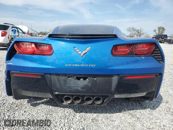 2016 Chevrolet Corvette 1LT with VIN 1G1YB2D72G5107038, listed as a Copart auction lot 43131815 with 45,822 mi miles and Salvage Title. Bid and sale history available at carsss.com. Image 6.