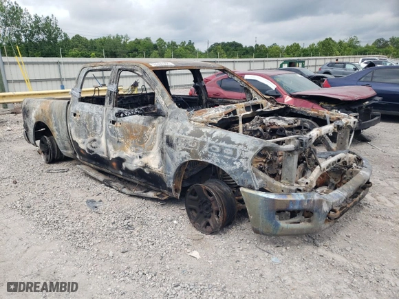2020 Ram 2500 Big Horn with VIN 3C6UR5DL3LG119077, listed as a Copart auction lot 53306984 with 0 mi miles and Salvage Title. Bid and sale history available at carsss.com. Image 4.