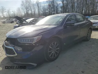 2018 Acura TLX w/Technology Pkg with VIN 19UUB1F58JA010048, listed as a Copart auction lot 46677505 with 70,642 mi miles and Salvage Title. Bid and sale history available at carsss.com. Image 1.