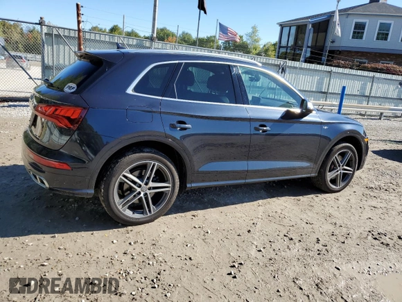 2018 Audi SQ5 Premium Plus with VIN WA1A4AFY7J2249312, listed as a Copart auction lot 74194984 with 80,446 mi miles and Salvage Title. Bid and sale history available at DreamBid. Image 3.