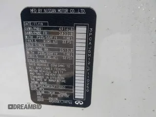 2020 Infiniti QX50 Essential with VIN 3PCAJ5M12LF110250, listed as a IAAI auction lot 41445252 with 48,963 mi miles and . Bid and sale history available at DreamBid. Image 9.