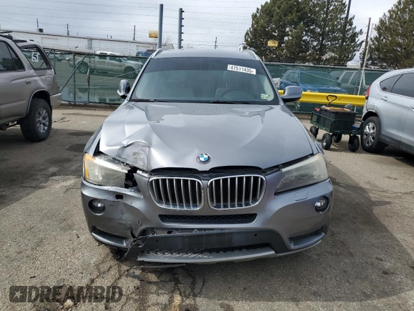 2011 BMW X3 35i with VIN 5UXWX7C56BLT78815, listed as a Copart auction lot 47511435 with 122,453 mi miles and Salvage Title. Bid and sale history available at DreamBid. Image 5.