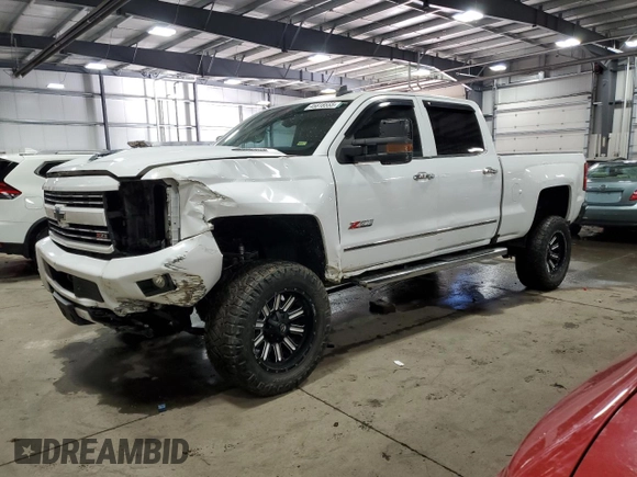 2017 Chevrolet Silverado 3500HD LTZ with VIN 1GC4K0EY8HF108983, listed as a Copart auction lot 45818555 with 121,390 mi miles and Salvage Title. Bid and sale history available at carsss.com. Image 1.