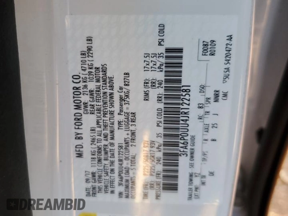 2018 Ford Fusion Hybrid S with VIN 3FA6P0UU4JR122581, listed as a Copart auction lot 88984465 with 81,554 mi miles and Salvage Title. Bid and sale history available at carsss.com. Image 12.