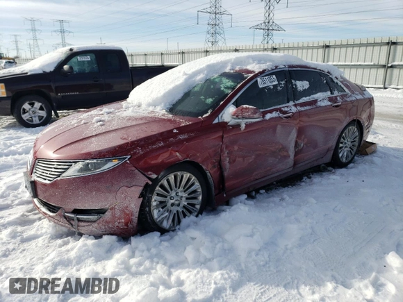 2013 Lincoln MKZ with VIN 3LN6L2JK7DR811843, listed as a Copart auction lot 87757895 with 159,800 mi miles and Non repairable. Bid and sale history available at DreamBid. Image 1.