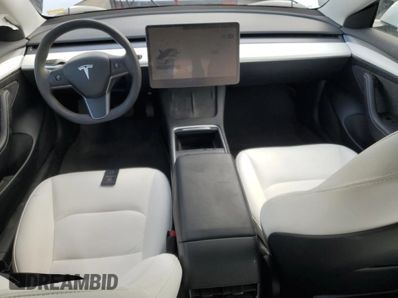2023 Tesla Model 3 with VIN 5YJ3E1EAXPF600008, listed as a Copart auction lot 51868055 with 58,733 mi miles and Salvage title. Bid and sale history available at DreamBid. Image 8.