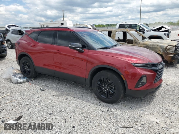 2022 Chevrolet Blazer LT with VIN 3GNKBHR46NS123137, listed as a Copart auction lot 57563955 with 38,510 mi miles and Salvage title. Bid and sale history available at DreamBid. Image 4.