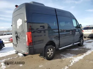 2023 Mercedes-Benz Sprinter with VIN W1Z4NFVY9PT135921, listed as a Copart auction lot 43608565 with Not Provided miles and Salvage Title. Bid and sale history available at DreamBid. Image 3.