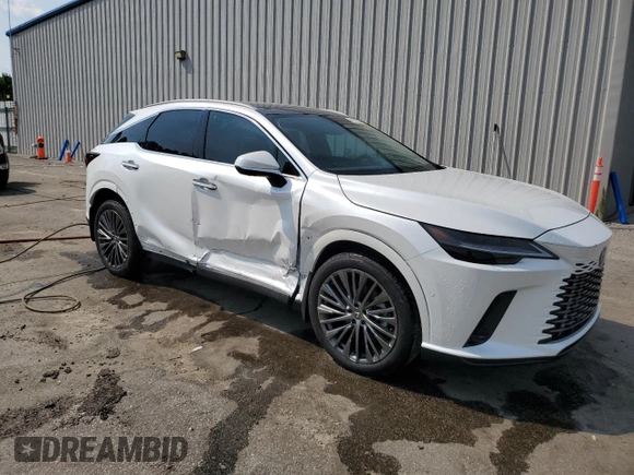 2025 Lexus RX 350h with VIN 2T2BBMCA4SC087274, listed as a Copart auction lot 61915365 with 525 mi miles and Salvage title. Bid and sale history available at DreamBid. Image 4.