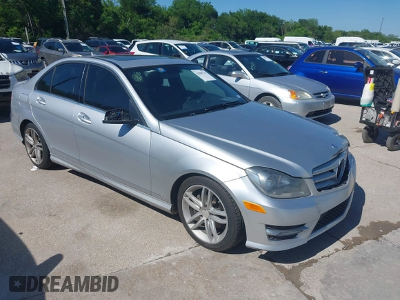 2013 Mercedes-Benz C-Class C 250 Sport with VIN WDDGF4HB4DR267627, listed as a IAAI auction lot 42088754 with 137,427 mi miles. Bid and sale history available at carsss.com. Image 1.